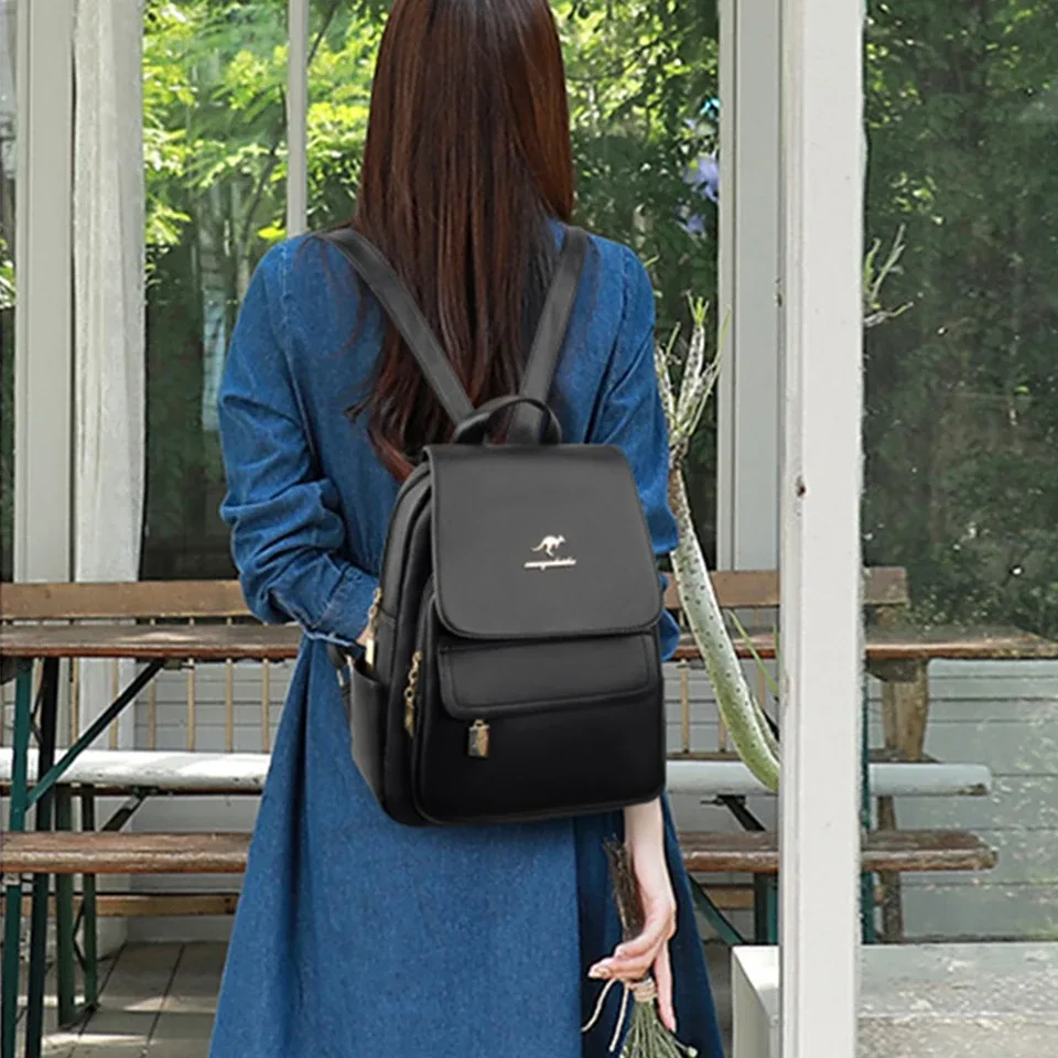 sac à dos en cuir de grande capacité pour femme, sac à dos de voyage pour adolescentes, sacs initiés à l'école, designer, haute qualité