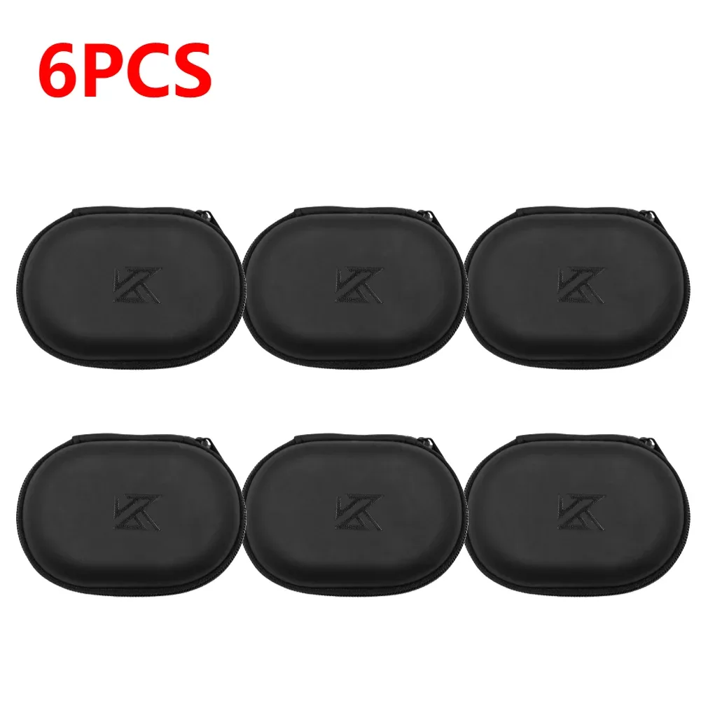 étui pour écouteurs filaires kz ba10 as10 es4, boîte de rangement en pu, sac de rangement portable pour kz ba10 as10 es4, 1 à 10 pièces