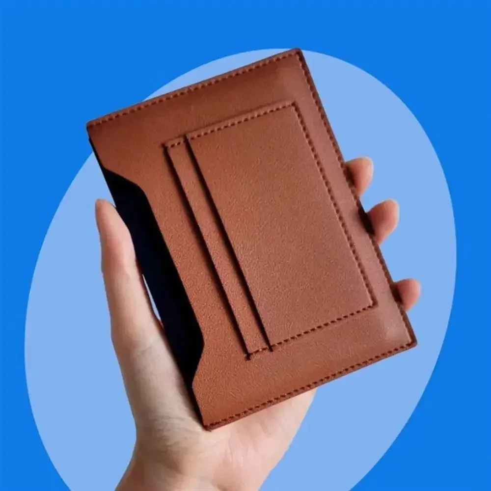 porte-passeport rfid étanche, portefeuille de voyage de grande capacité avec multi-fentes pour cartes d'identité, espèces et certificats, porte-monnaie en cuir pu