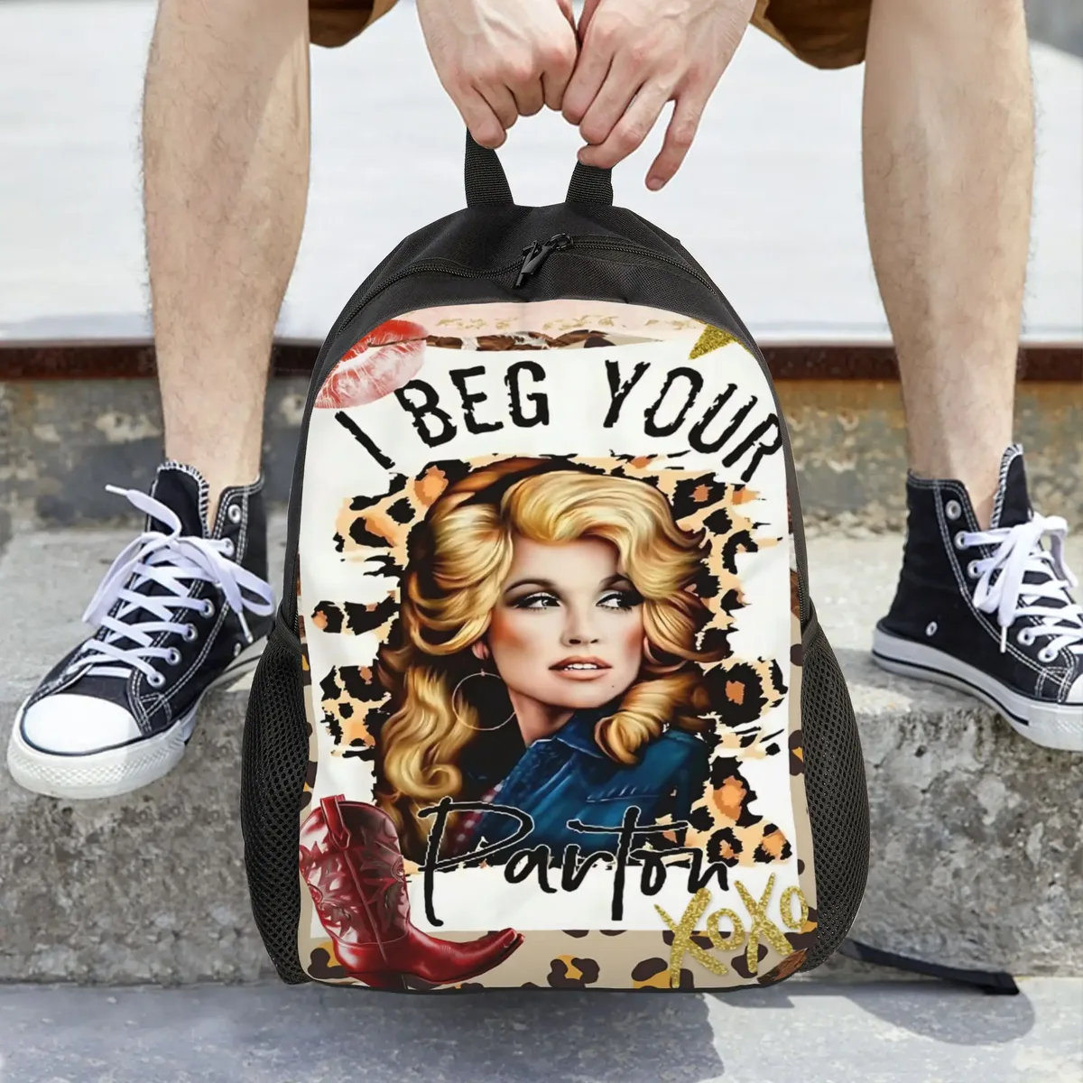 sac à dos fashion dolly parton, mochila, décontracté, pour le travail, le bureau, robuste, à bandoulière