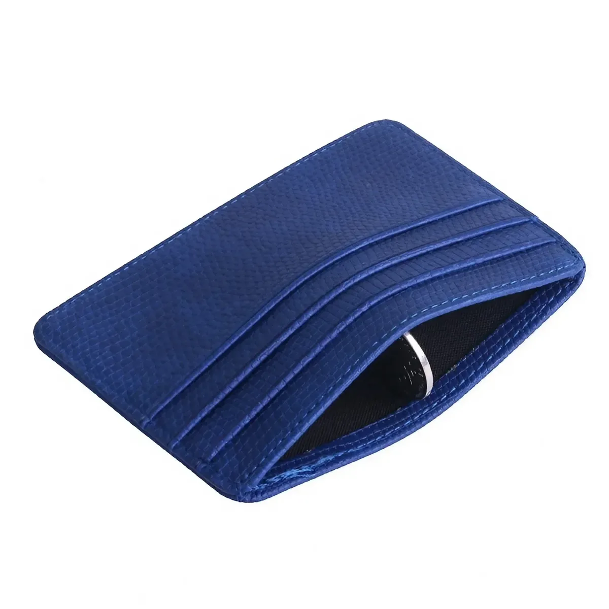 mini portefeuille de voyage en cuir pu, porte-cartes, motif lézard, fenêtre d'identification, étui pour hommes et femmes, organisateur de portefeuille compact