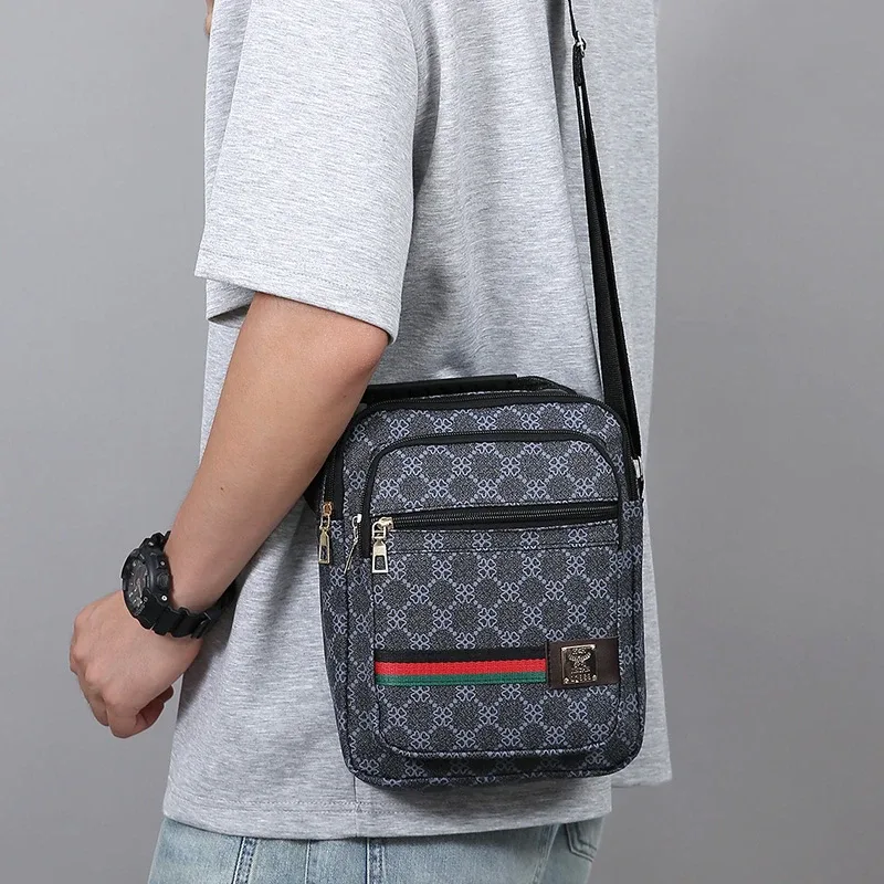 sac bandoulière homme, nouveau modèle tendance, multi-couches, polyvalent, sac à main décontracté, sac messager pour usage quotidien et voyage