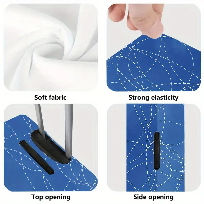 housse de bagage imprimée avec motif d'avion, accessoire de voyage extensible anti-poussière, convient aux valises de 18 à 32 pouces