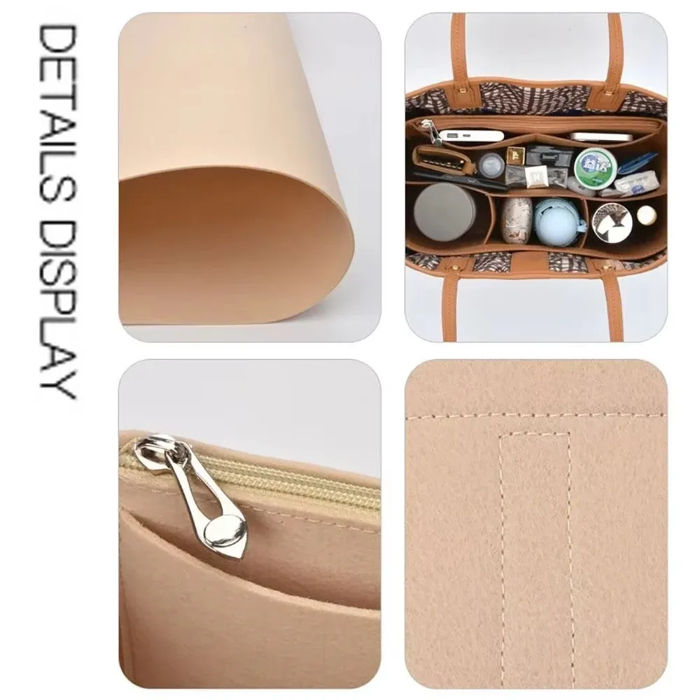 feutre insérer doublure sac à main organisateur pochette sac à main sac fourre-tout sac interne pour liz visetos, 3 styles