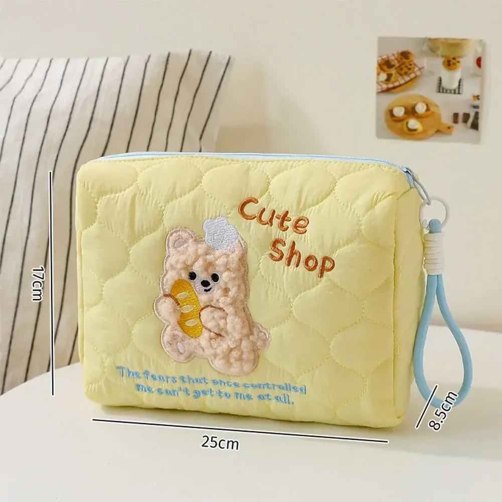 nouveau sac de maquillage de grande capacité, sac de rangement portable pour chien de dessin animé mignon, sac à cosmétiques multifonctionnel, pochette de rangement de voyage pour femmes