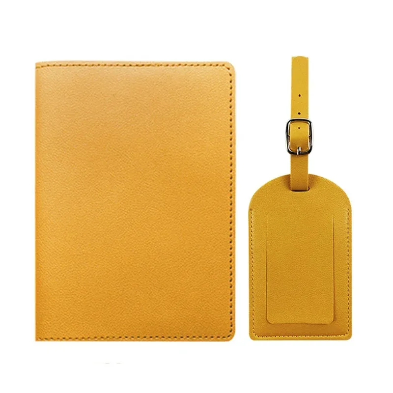couverture de passeport personnalisée gratuite, ensemble d'étiquette de bagage, porte-billet en cuir pu soomth, ensemble d'accessoires de voyage personnalisés, mode