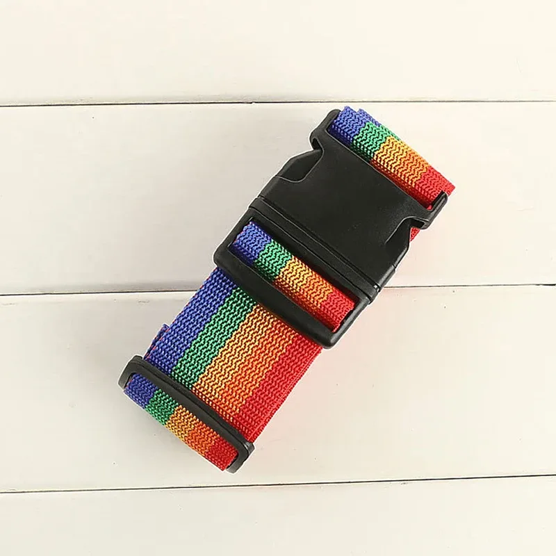 sangle de bagage réglable en nylon, ceinture croisée, pour emballage de valise de voyage, accessoires de sac de camping, 1 pièce