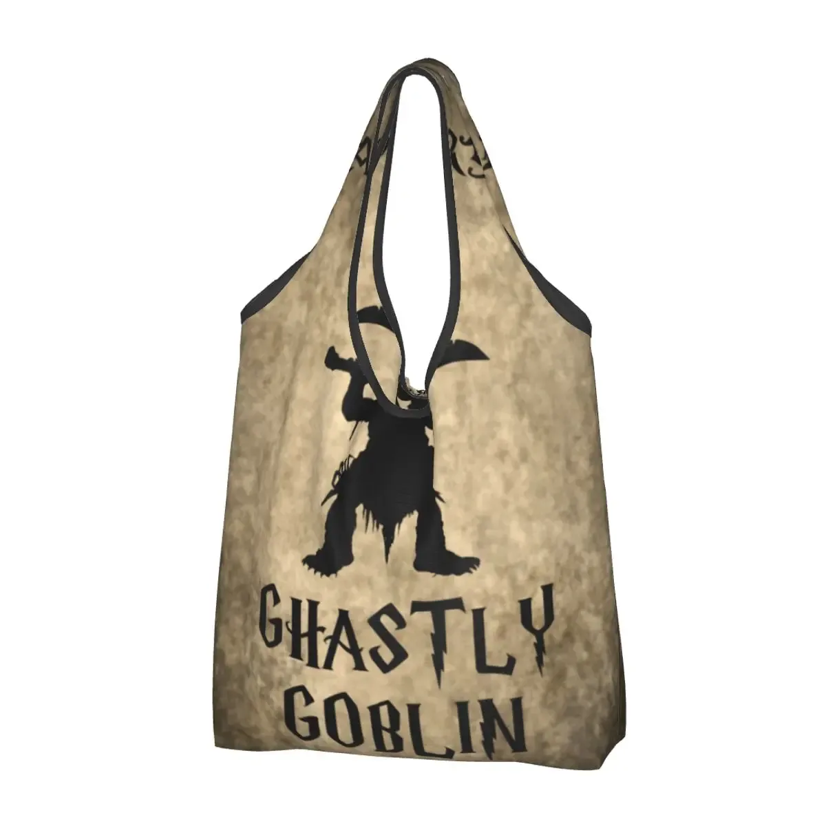 sac à provisions réutilisable personnalisé crow moon pour femme, sac fourre-tout portable, halloween, sorcière effrayant, sacs d'épicerie