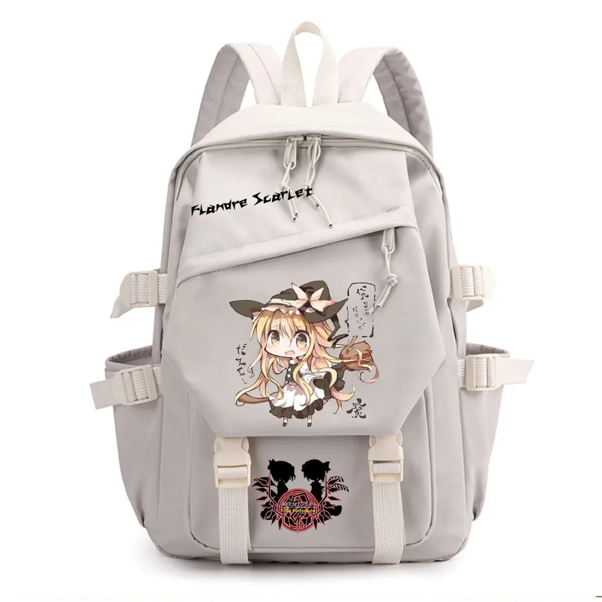 sac à dos touhou project ‌ sac à dos de voyage de grande capacité pour étudiants, imprimé dessin animé hakurei reimu kirisame marisa