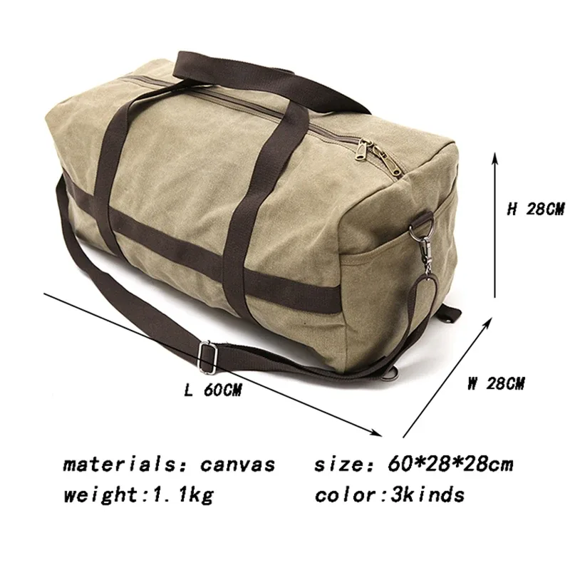 sac de voyage en toile résistant à l'usure pour hommes et femmes, grande capacité, bagage à main, sac de voyage, sacs de week-end, sac à bandoulière reistas