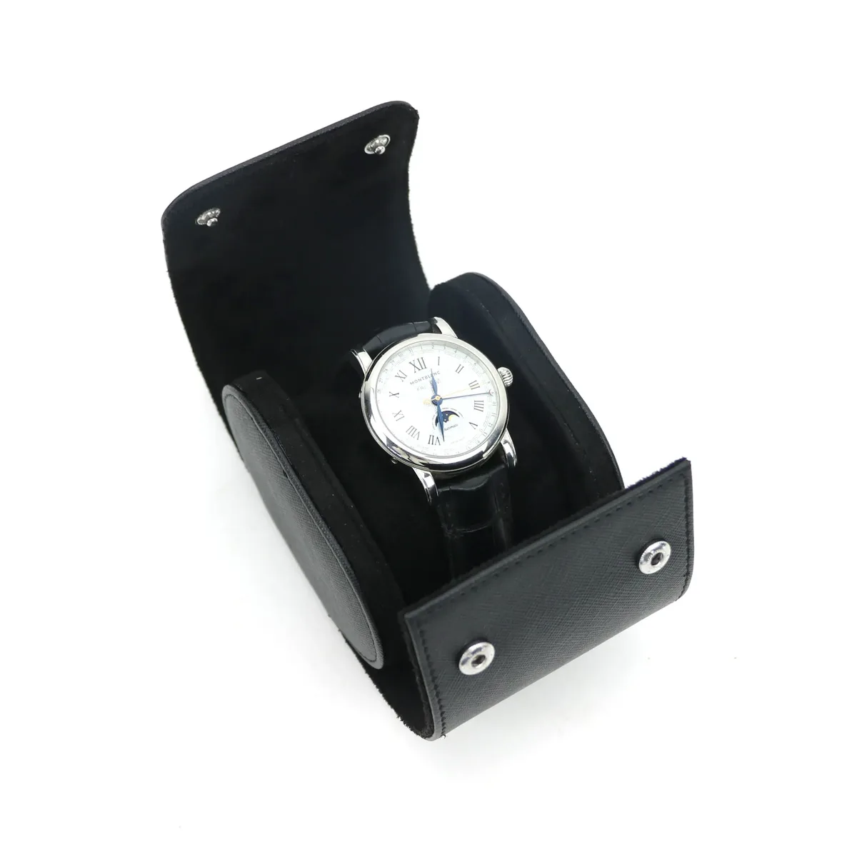 organisateur de montre de voyage en cuir pu personnalisé, rouleau de montre, nouvel organisateur de montre avec oreiller coulissant pour hommes, 1 boîte de rangement d'affichage de montre