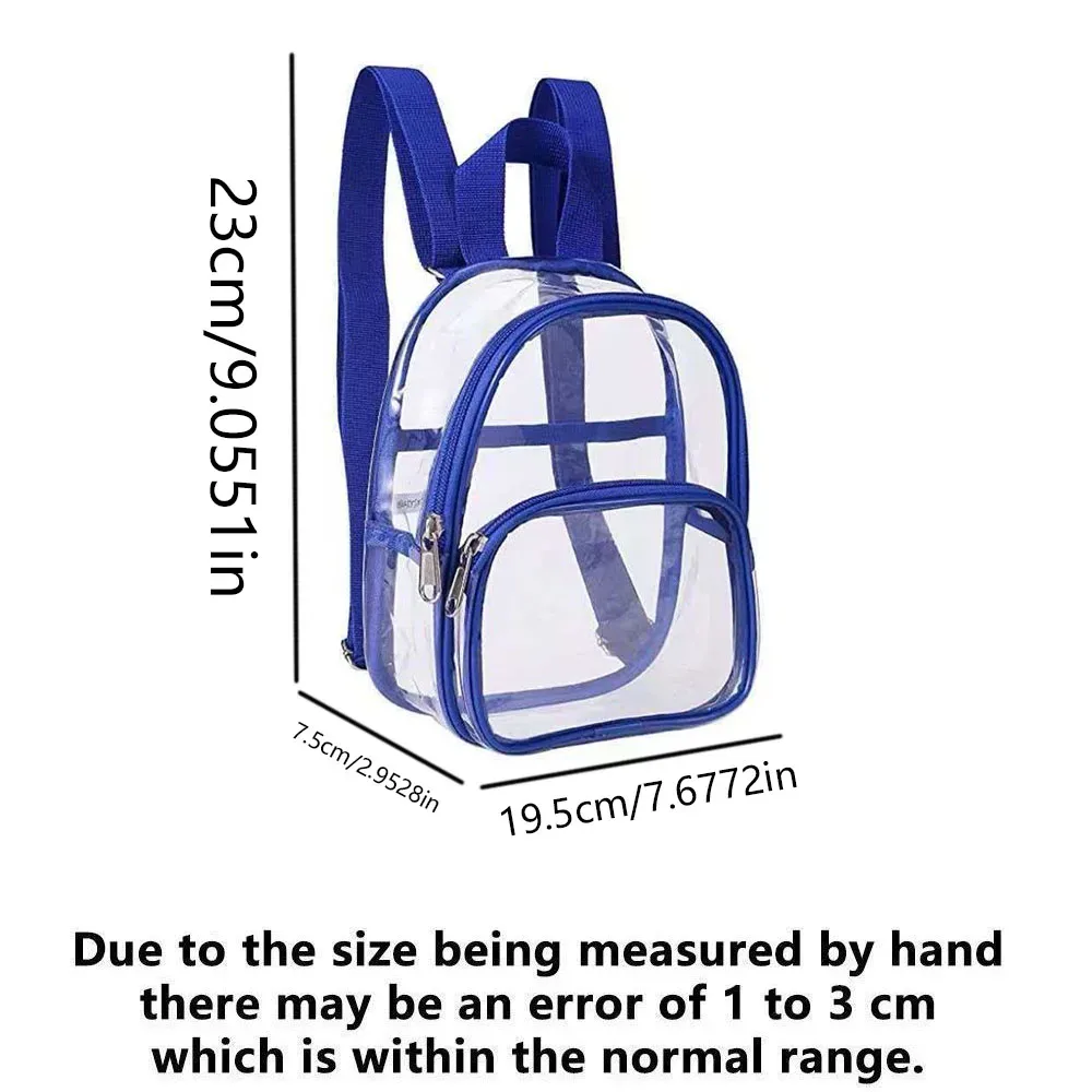 sac transparent en pvc pour hommes et femmes, mini sac à dos de voyage imperméable pour sports de plein air, sac de sport portable visible