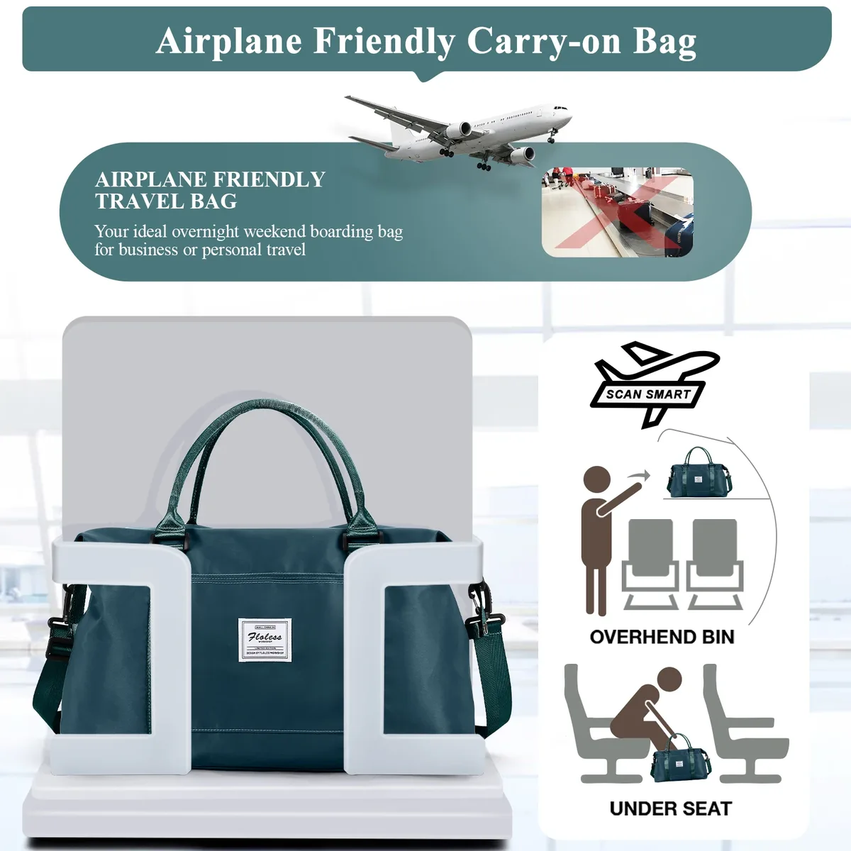 sac de voyage weekender pour hommes, sac de sport pour femmes, sac d'hôpital pour le travail et la livraison, sac de nuit, sac de voyage, sac de bagage à main