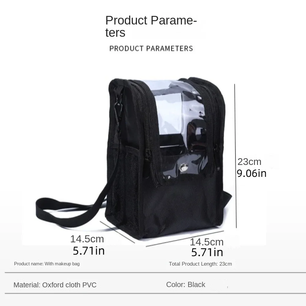 sac à bandoulière pour pinceaux de maquillage professionnels, sac de rangement transparent et léger pour cosmétiques, résistant à l'eau, multifonctionnel