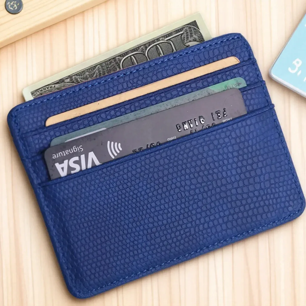mini portefeuille de voyage en cuir pu, porte-cartes, motif lézard, fenêtre d'identification, étui pour hommes et femmes, organisateur de portefeuille compact