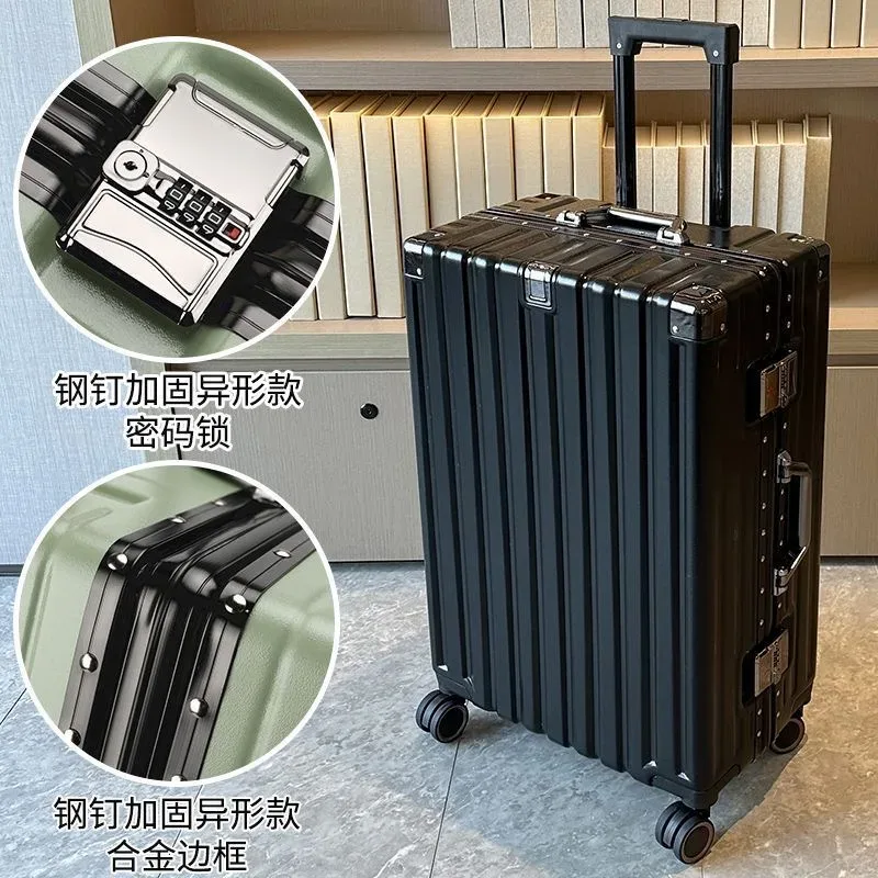 valise rigide à roulettes tendance, grande capacité, silencieuse, pour hommes et femmes, bagage de luxe à emporter à bord.