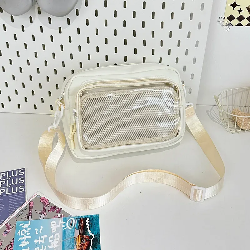 nouveau sac ita mini y2k style anime, sac bandoulière portable pour extérieur, petit sac à bandoulière transparent mignon pour fille, sac de présentation de bandes dessinées diy pour otaku