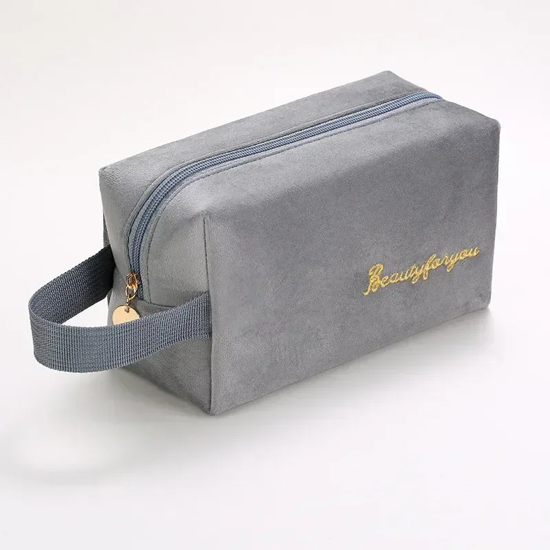 mode femmes sac cosmétique voyage serviette hygiénique maquillage articles de toilette lavage organisateur sac de rangement velours nécessaire maquillage pochette