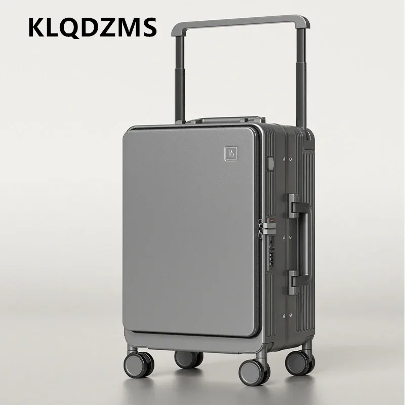 klqdzms valise abs+pc grande capacité, valise à roulettes pour femme, boîte de voyage 20"24"26"28 pouces, sac de voyage style chariot, bagage pour homme