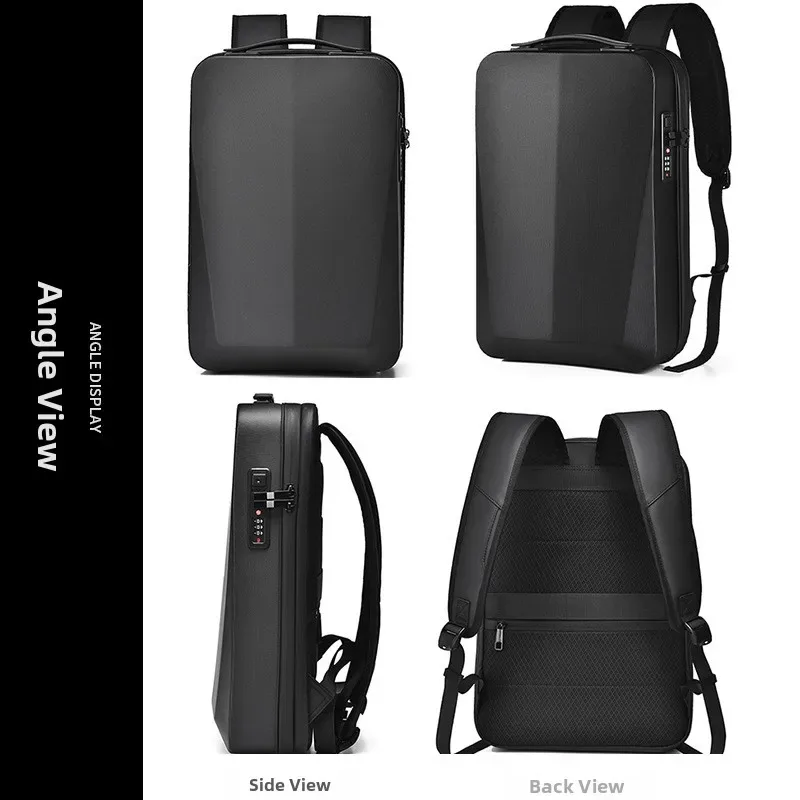 sac à dos professionnel grande capacité, coque rigide pour ordinateur portable, étanche, pour étudiants, sac de voyage 3d, sac à dos décontracté en polyester