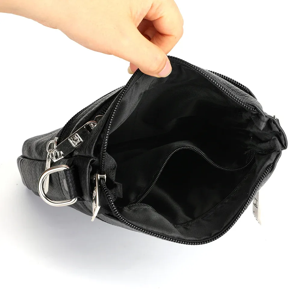 sac à bandoulière simple en cuir véritable pour hommes, sac à bandoulière d'affaires décontracté, sacoche en cuir de haute qualité pour hommes