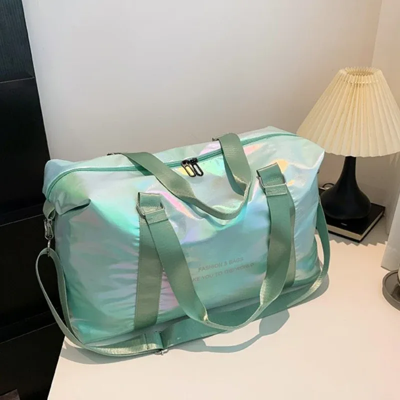 Sac de voyage en Nylon avec fermeture éclair symphonie nacrée pour jeunes, sac de sport de grande capacité avec lettres imprimées, offre spéciale, 2026