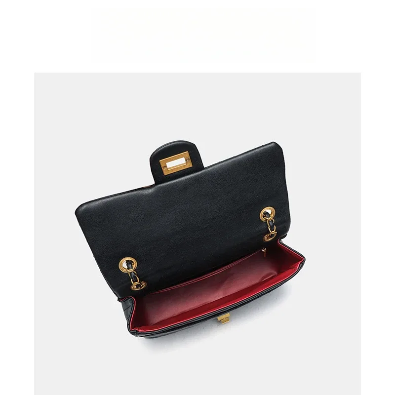 sac à bandoulière matelassé en cuir véritable chevron pour femme, idéal pour les trajets quotidiens