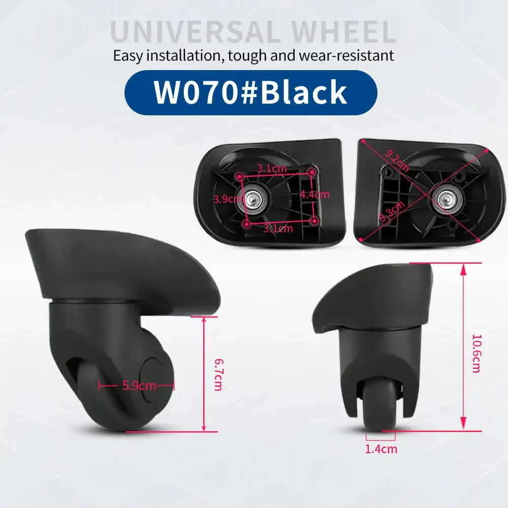 roue universelle silencieuse hongsheng pour valise, accessoires de remplacement et réparation de roues de valise à roulettes avec serrure à combinaison