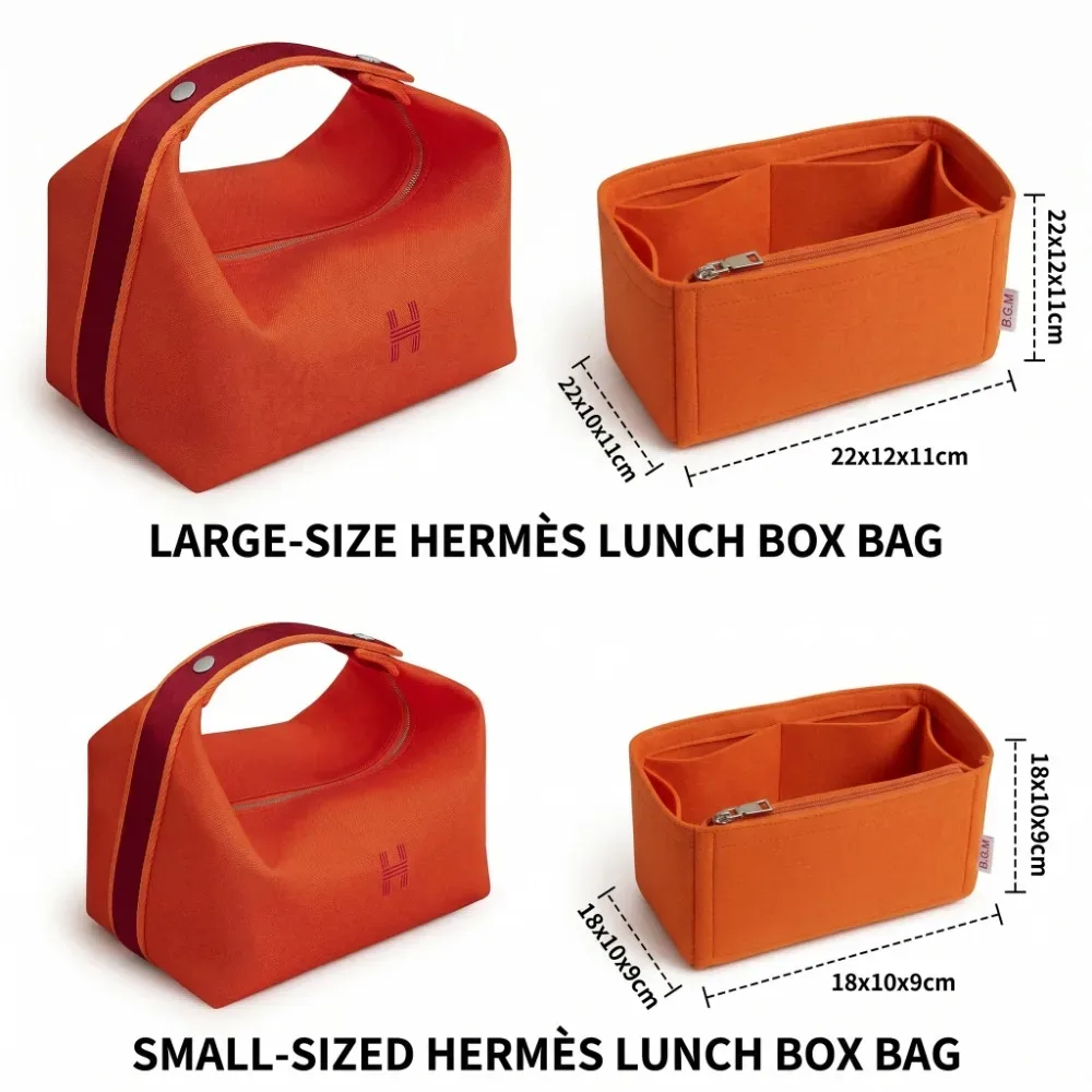 organisateur en feutre épaissi et robuste, avec plusieurs compartiments et fermeture éclair, pochette de rangement pliable pour sac à lunch et sac fourre-tout