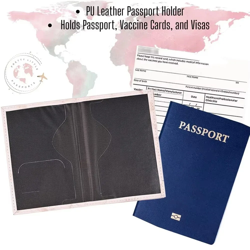 porte-passeport personnalisé avec lettres florales, nom personnalisé, pratique pour les voyages, les affaires, les mariages, cadeau