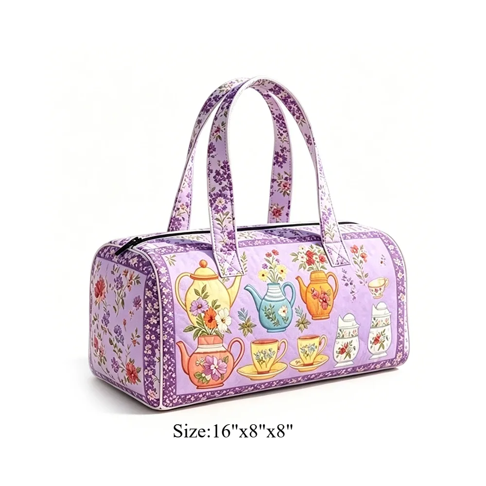 sac de voyage matelassé à imprimé chien teckel mignon, rayures arc-en-ciel, pour les amoureux des animaux, sac de week-end léger en polyester pour femmes et filles
