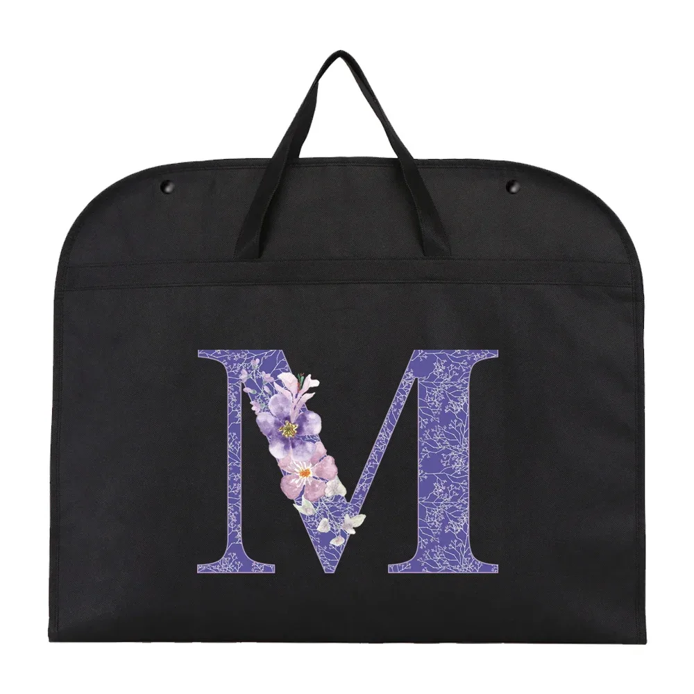 vêtements suspendus housse anti-poussière organisateur robe costume manteau sac de rangement violet fleur sacs à vêtements garde-robe suspendus organisateurs de vêtements