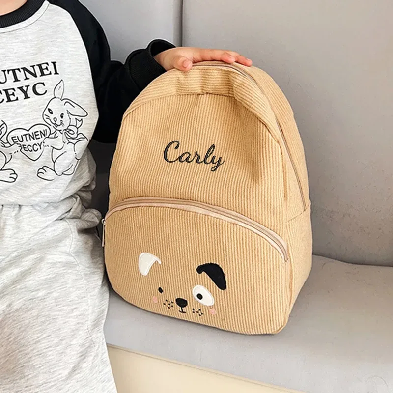 sac à dos en velours côtelé, disponible en plusieurs couleurs, double poche de rangement, bretelles réglables, adapté pour les trajets quotidiens, les vacances, les fêtes, les sorties, cadeau créatif.