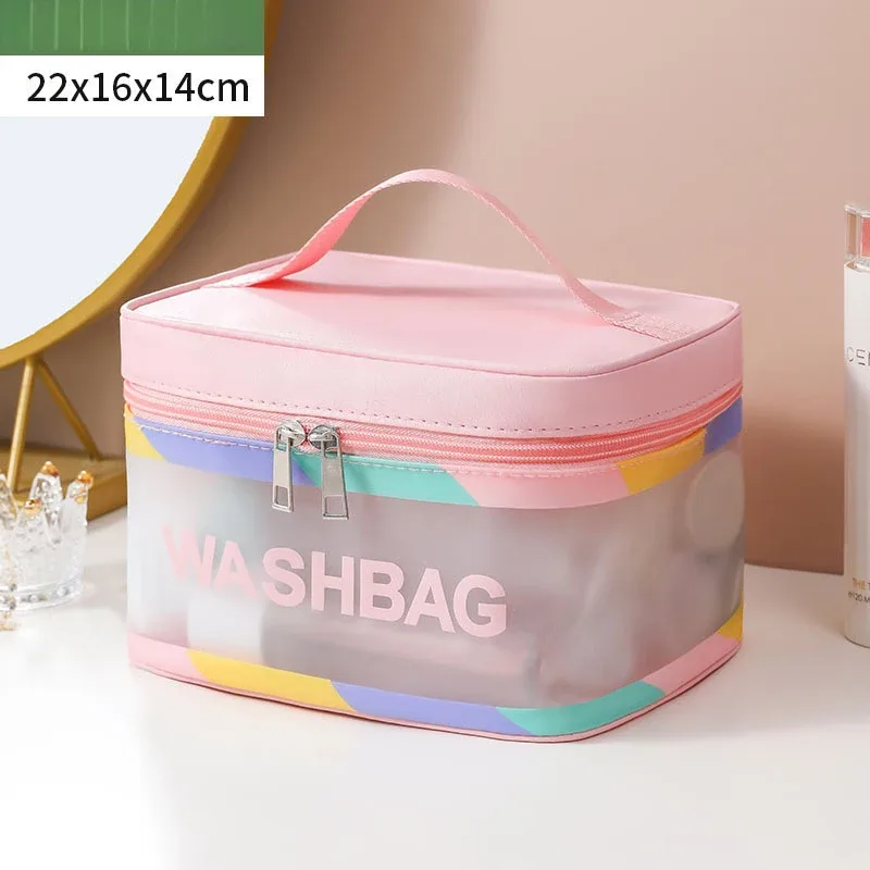 trousse de maquillage mate, grande capacité, imperméable, sac de rangement pour cosmétiques, trousse de maquillage portable à main