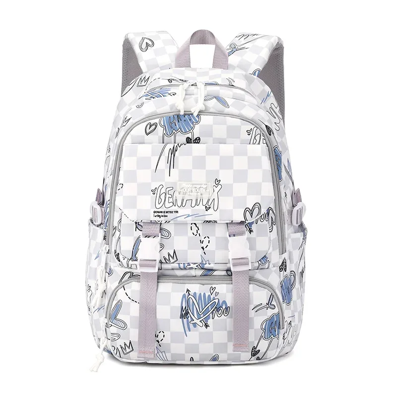 sacs à dos pour filles impression nylon sacs d'école primaire imperméables grade 1-6 grande capacité sac à bandoulière pour enfants mochila escolar