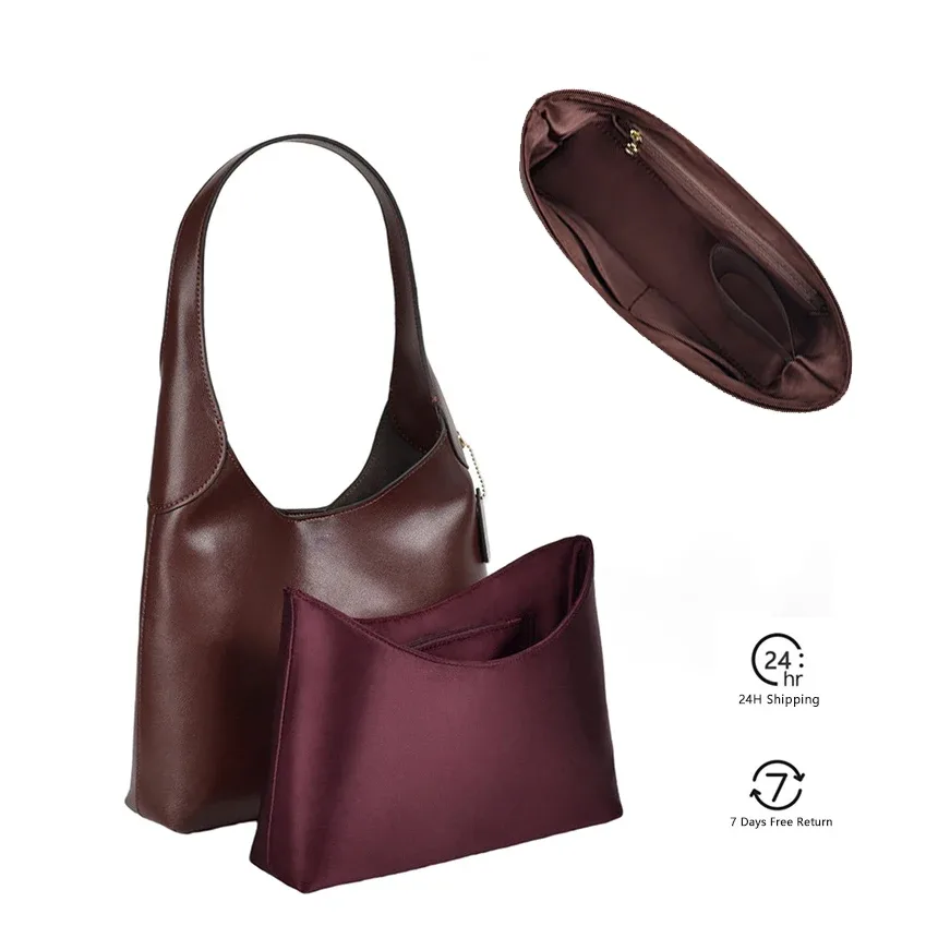organisateur de sac à main en nylon sur mesure pour brooklyn 28, léger, imperméable, avec poche zippée, pour maintenir la forme et protéger le sac.