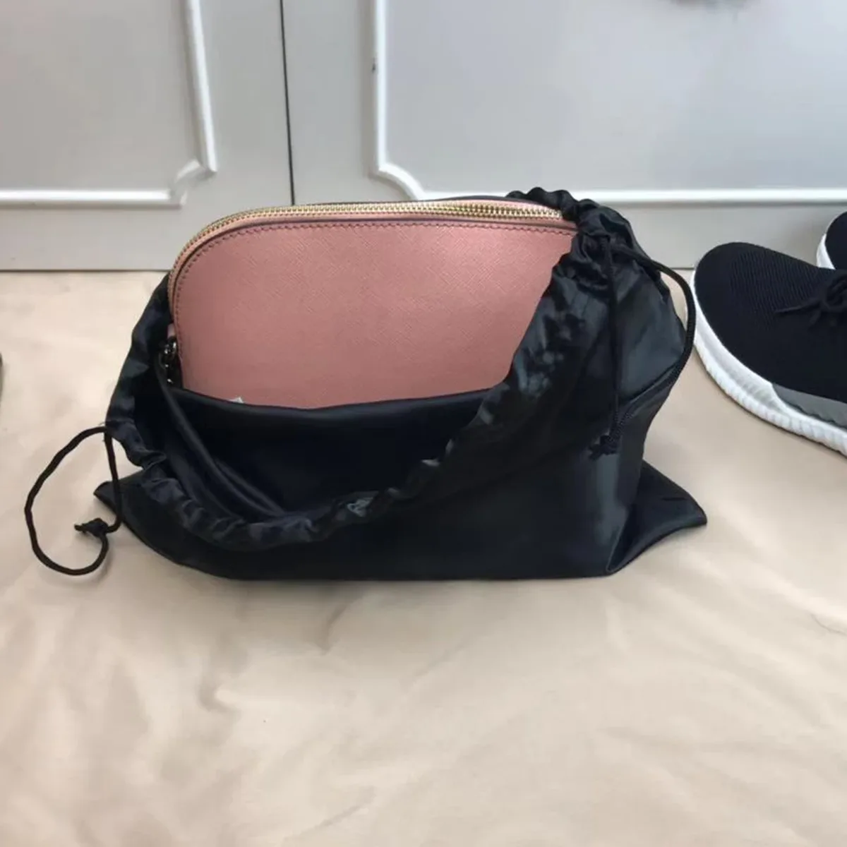 sac de rangement lisse noir de haute qualité, sac à poussière, bundle proximité wstring, protection de l'environnement, sac de rangement injsatin grill