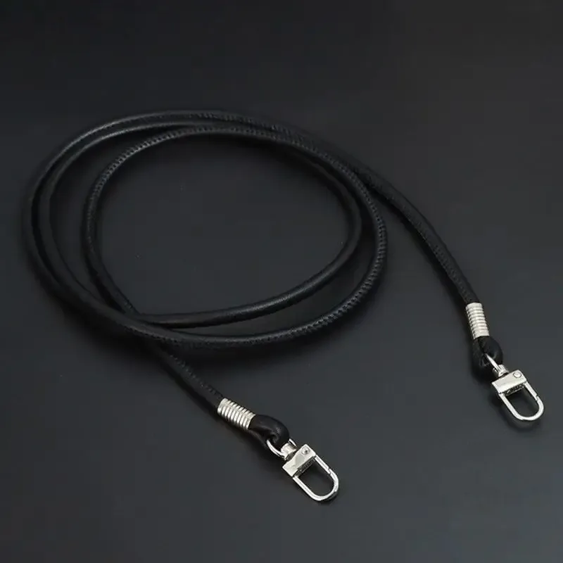 sangle de sac ronde en cuir pu, tendance, remplaçable, pour sac à bandoulière ou sac croisé, avec cordon pour étui de téléphone