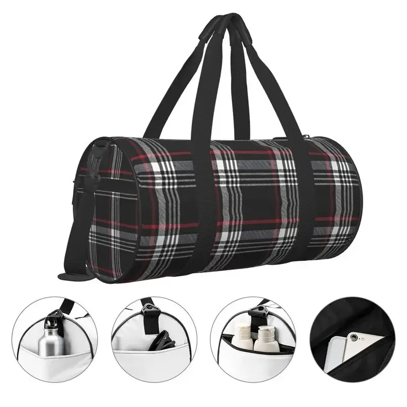 sac de voyage en tissu écossais gti, sac de sport léger et portable, sacs de fitness imperméables, bagage à main, sacs de sport, de gym et de yoga