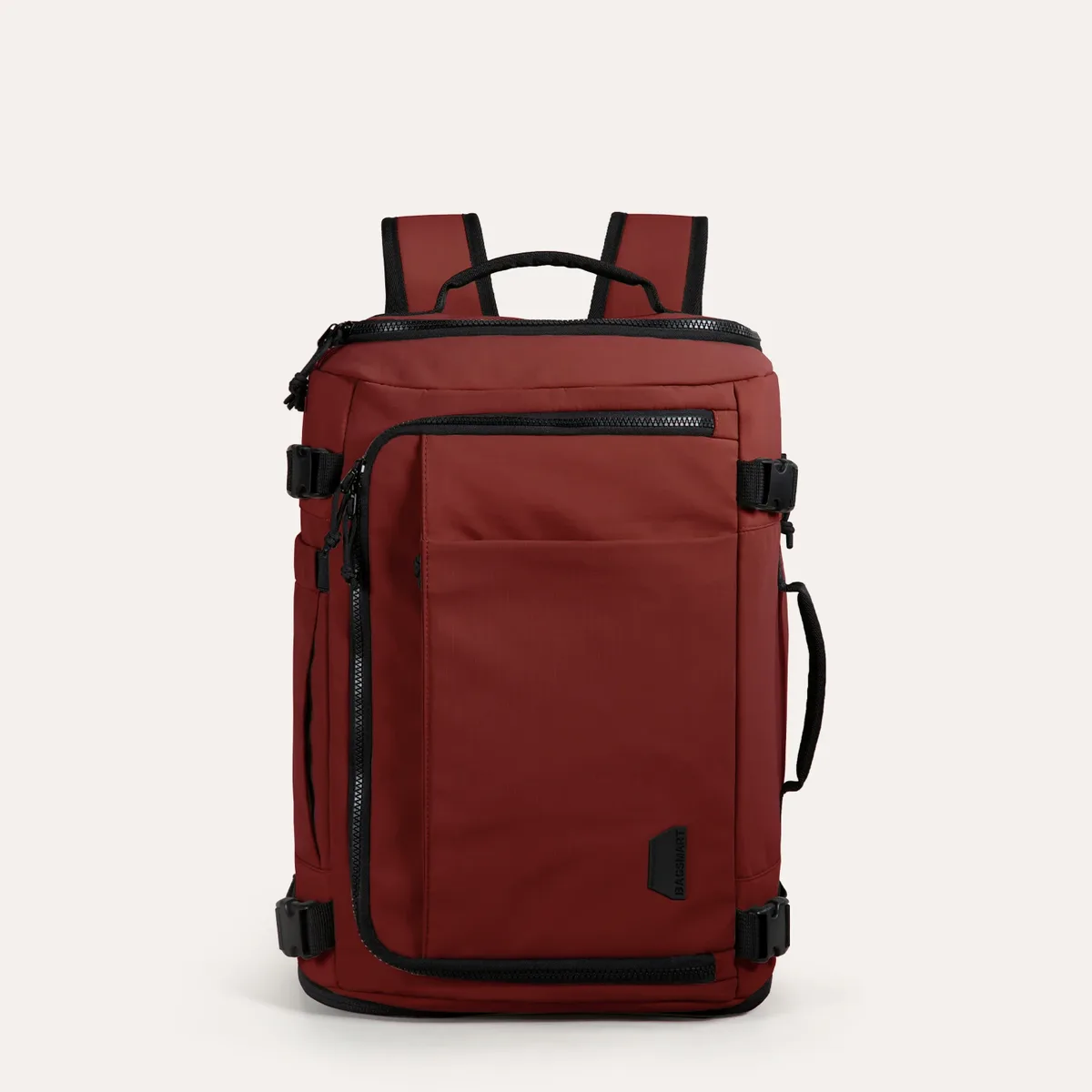 sac dos pvc beige clair poches multiples compression souple usage voyage sport ecole shopping antivol étanche