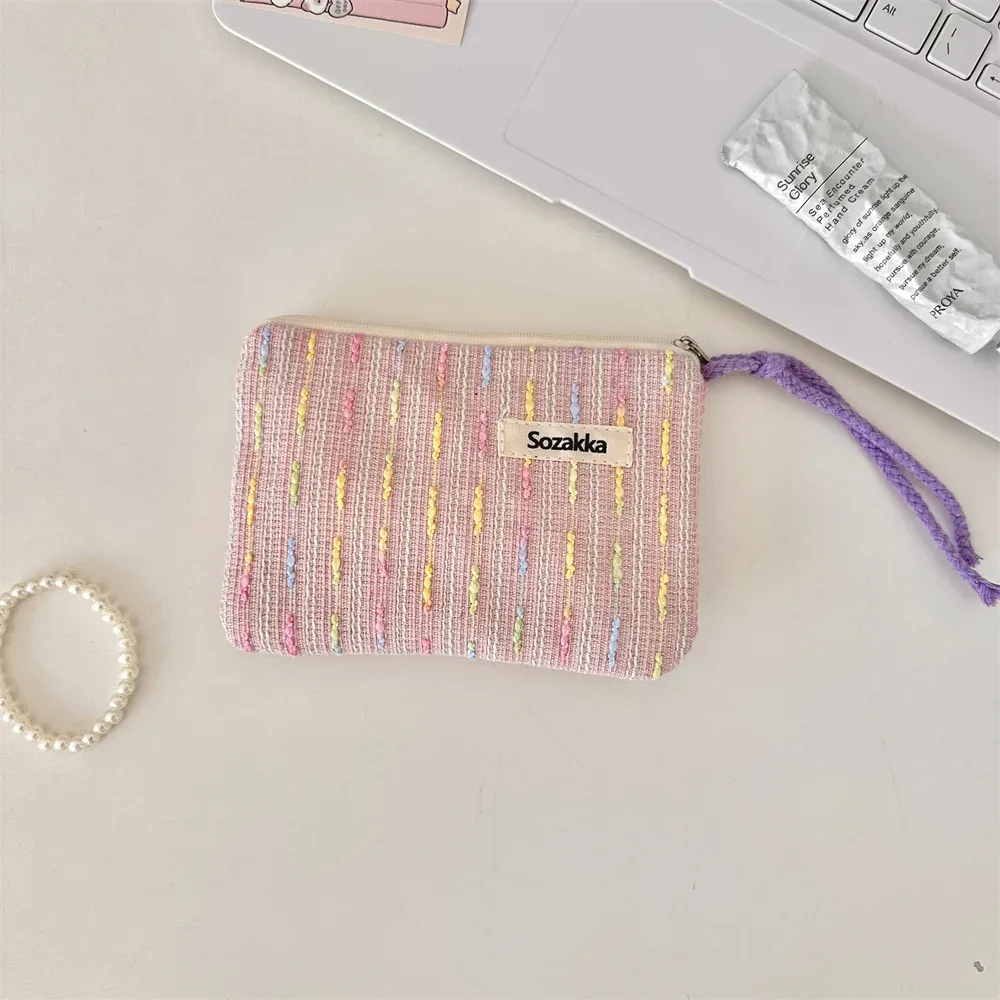 kawaii petit voyage cosmétique rouge à lèvres écouteur câble de données sac de rangement sac à main femmes portable mini maquillage sacs à main portefeuille pochette sac