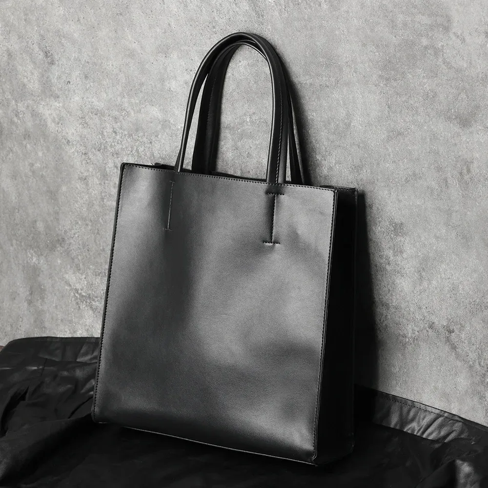 sac à main vertical grande capacité pour hommes, tapis pliable, sac pour ordinateur portable avec sous-sac, matériau pu souple, maletin cuero hombre