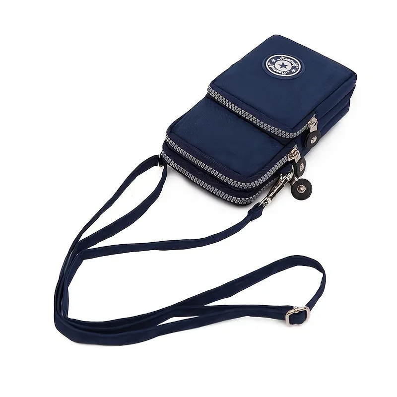 sac à bandoulière vertical pour téléphone portable pour femmes, bras suspendu, sac pour téléphone portable pour personnes âgées, sac en tissu pour le cou, petit sac portable pour la marche