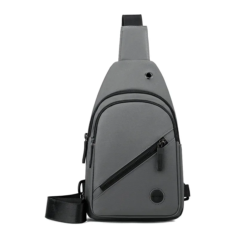 sac de poitrine léger pour hommes, sac à bandoulière décontracté en nylon, sac à bandoulière polyvalent de randonnée pour les sports de plein air et les déplacements quotidiens