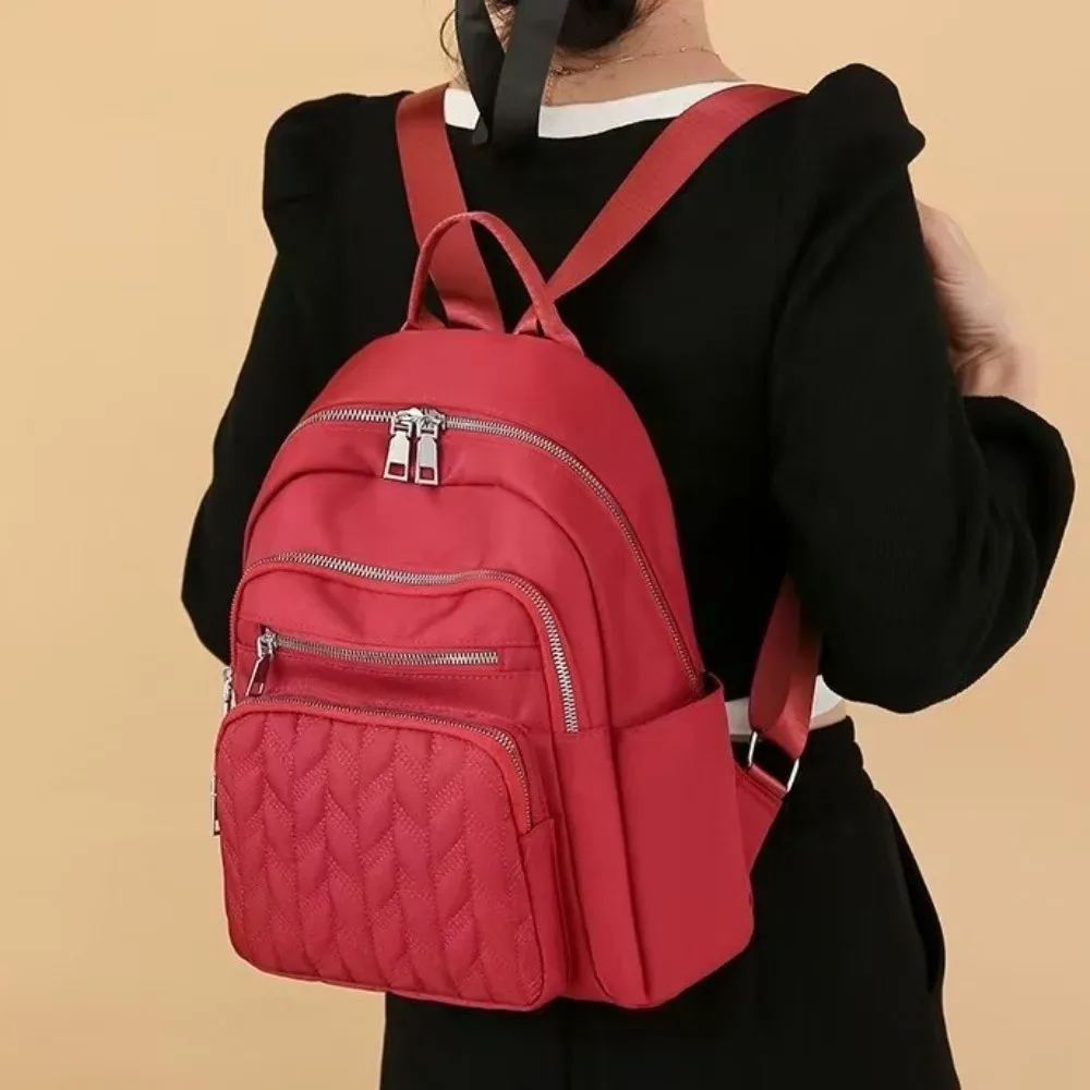 sacs à dos imperméables en tissu oxford, grande capacité, sacs à dos de voyage durables en nylon, design carré et tendance