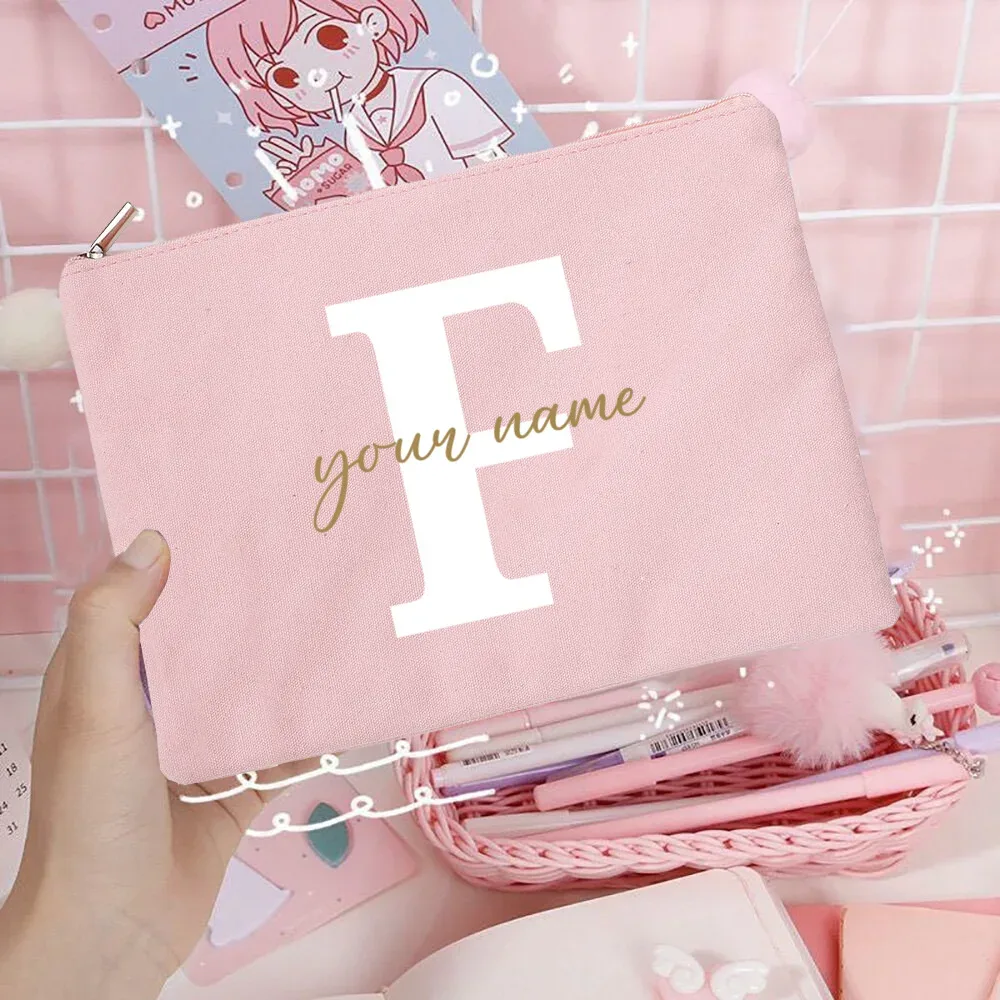 sacs à cosmétiques de demoiselle d'honneur avec nom personnalisé, trousse de maquillage pour filles, pochette de toilette de voyage, cadeaux d'anniversaire de mariage pour elle