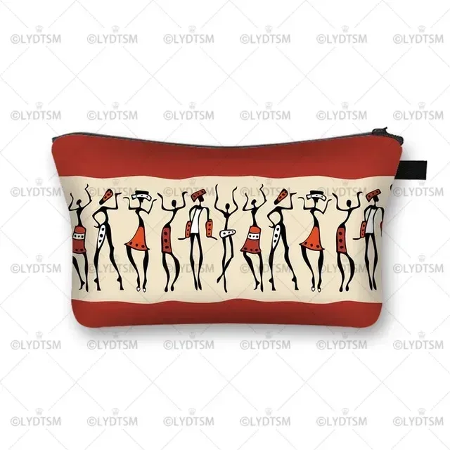 trousse à cosmétiques imprimée pour femmes africaines, sacs de maquillage pour dames afro, étui à cosmétiques pour filles, rangement portable pour rouge à lèvres, sacs de voyage, mode