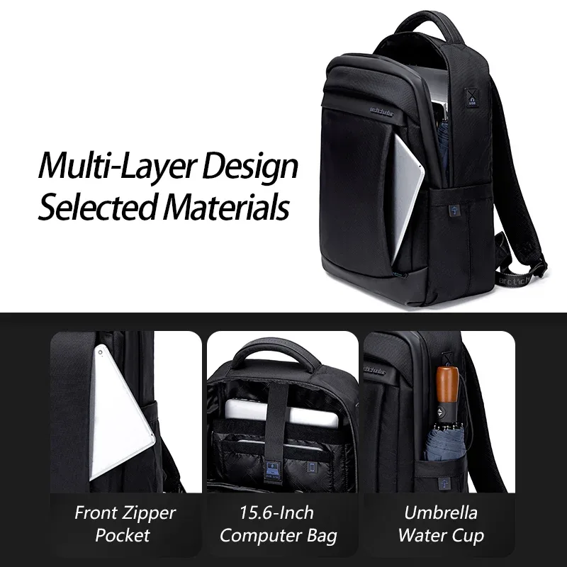 sac dos nylon noir poche parapluie ceinture coussin air style commerce capacité larges usage voyage