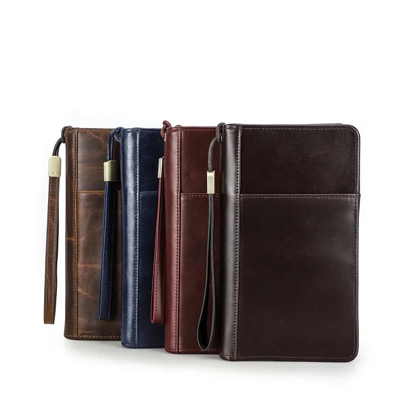porte-passeport en cuir véritable pour homme de la marque contact avec emplacement pour stylo, portefeuilles de voyage pour passeports familiaux, porte-cartes d'identité, organiseur de documents, pochette pour documents