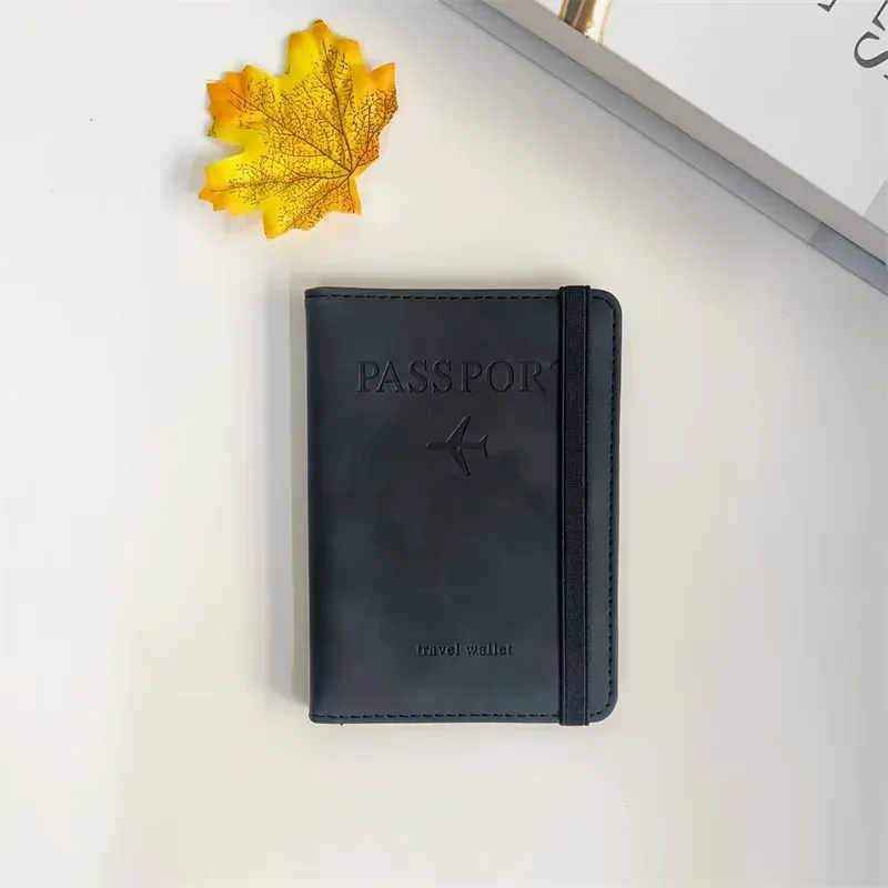 homefish porte-passeport vintage rfid pour femmes et hommes, portefeuille multifonction en cuir pu pour cartes d'identité et bancaires, accessoire de voyage
